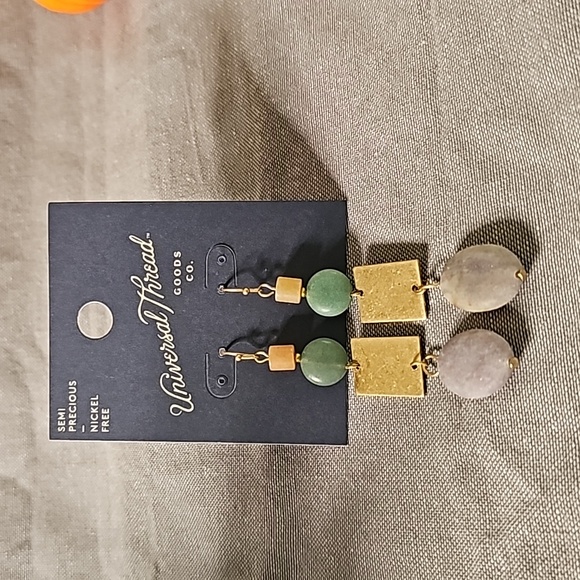 NWT Semi Precious, Nickel Free, Universal Thread Goods Co. Dangle Earrings - Picture 3 of 8